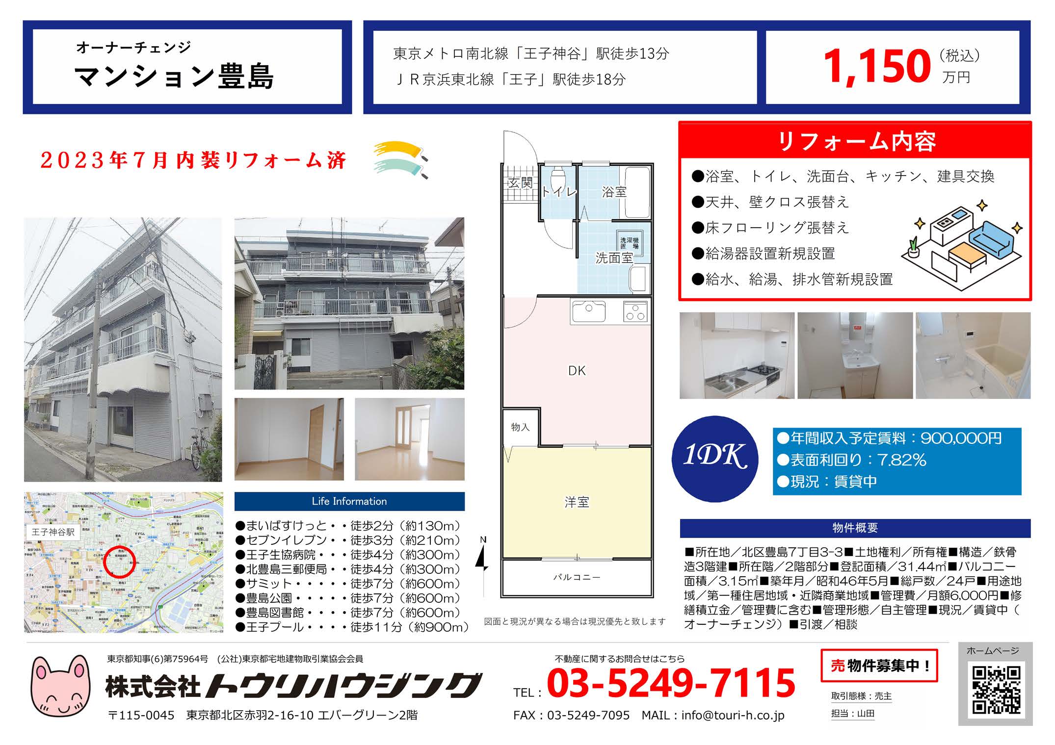 投資用物件　１ＤＫ